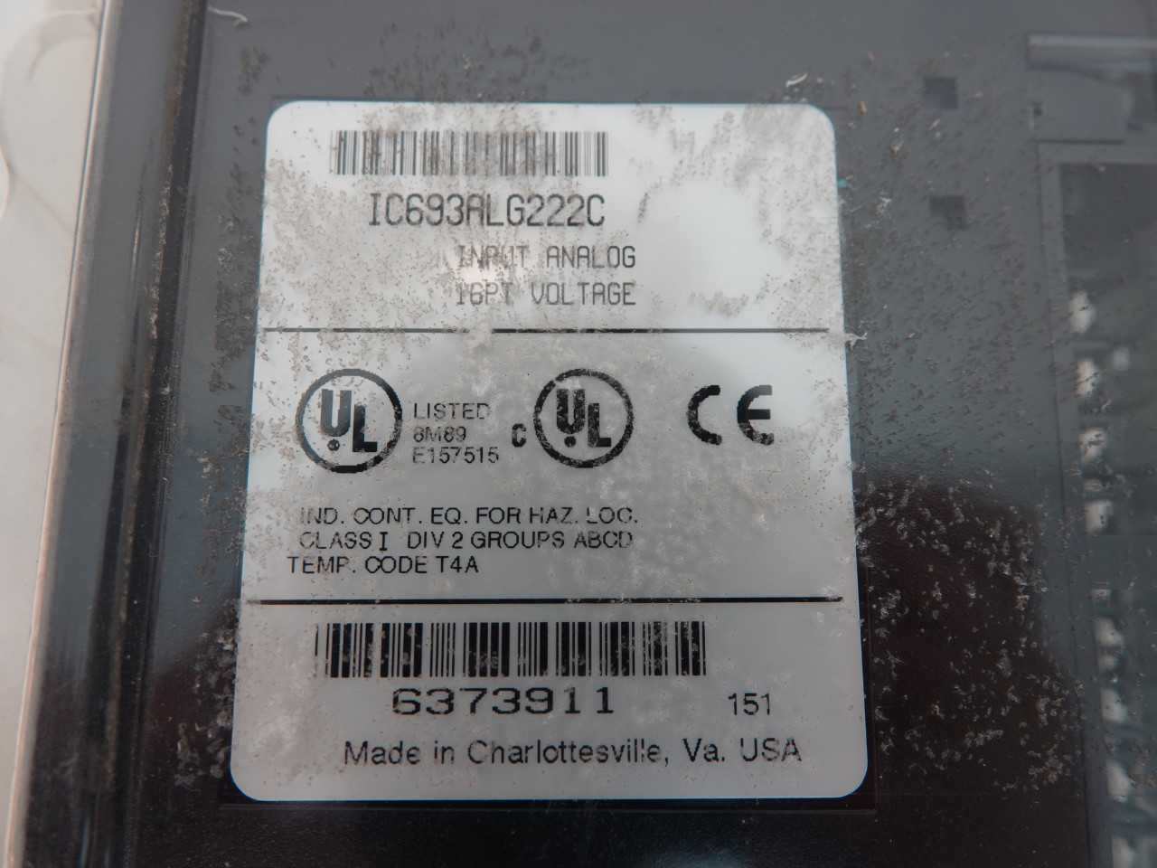 Alstom IC693ALG222C Input Analog 16PT Voltage (NIP) - AUTOMATION & CONTROLS