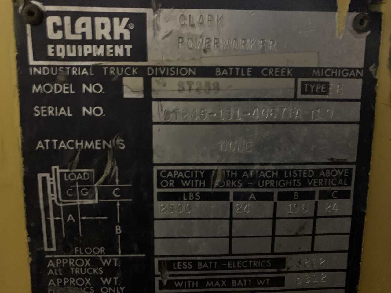 Clark Standing Forklift 2500 Lbs Capacity - FORKLIFTS