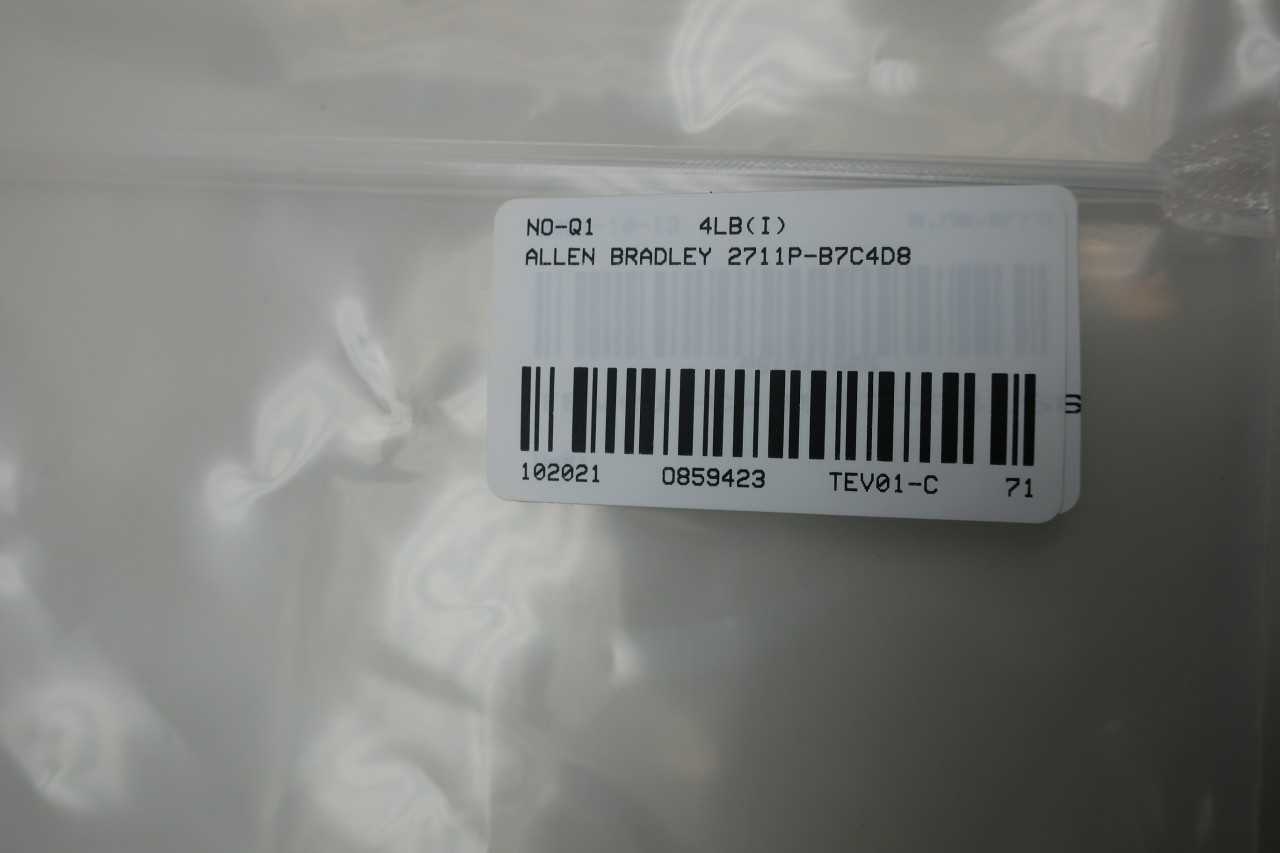 ALLEN BRADLEY 2711P-B7C4D8 PANELVIEW PLUS 700 COLOR KEY TOUCH DISPLAY SER A - HMIS & DISPLAYS