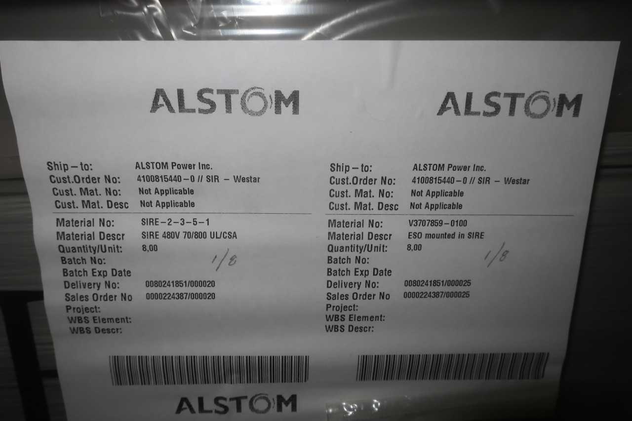 ALSTOM SIRE-2-3-5-1 PRECIPITATOR RECTIFIER 480V - PROCESS EQUIPMENT