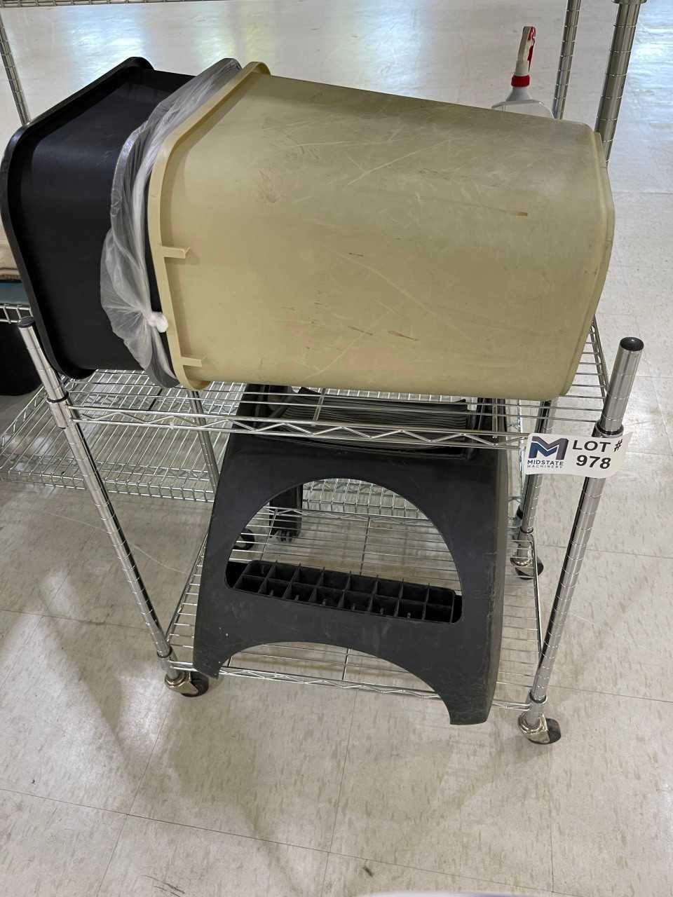 Rolling Bakers Rack With Contents - MISCELLANEOUS