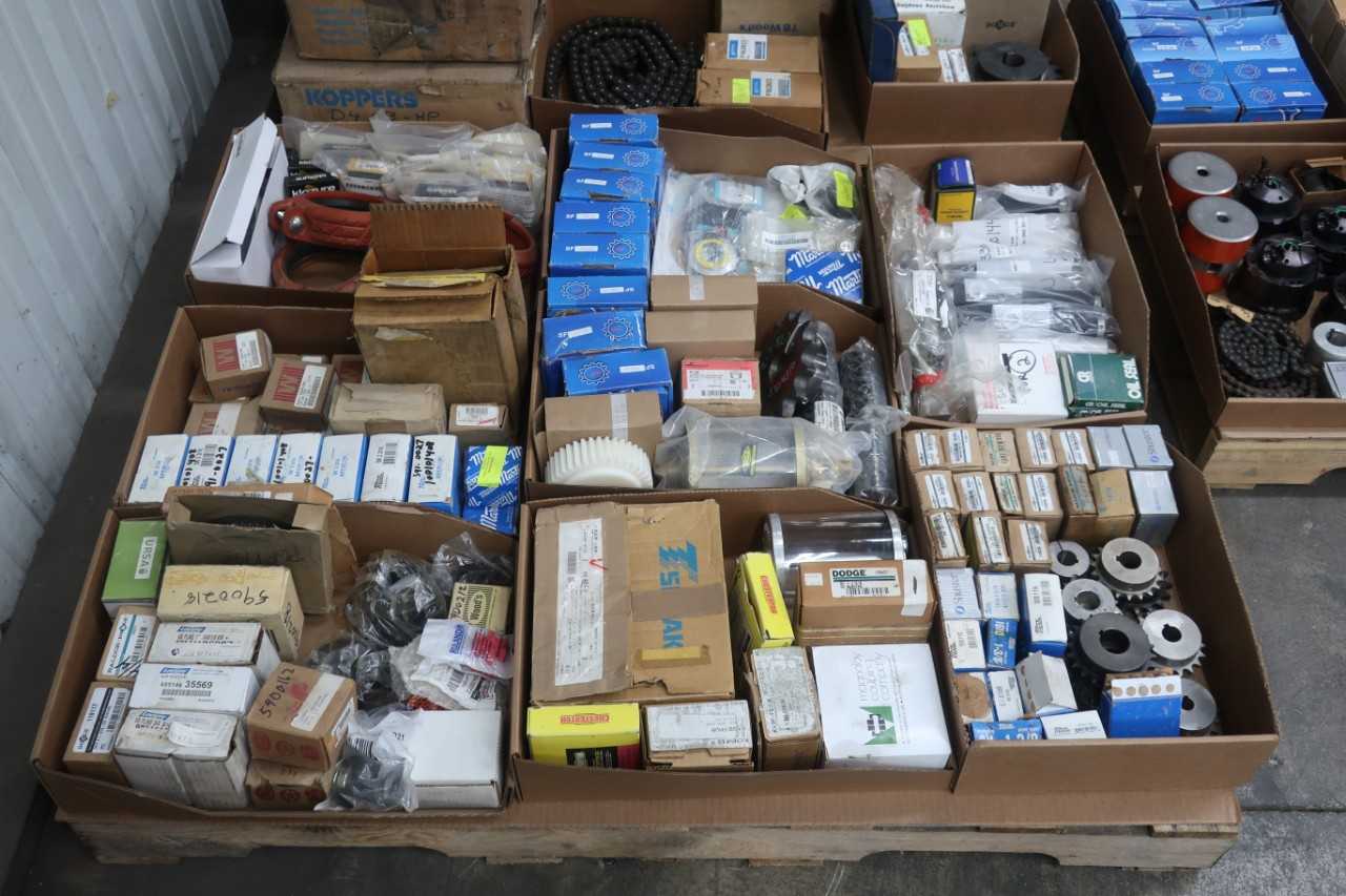 3 PALLETS OF ASSORTED POWER TRANSMISSION REPLACEMENT PARTS - POWER TRANSMISSION