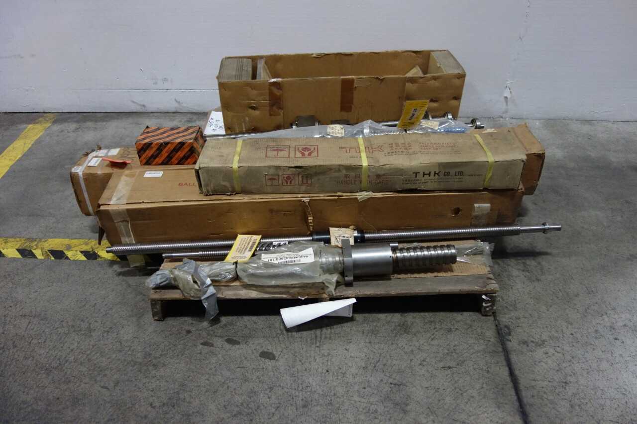 PALLET OF ASSORTED LINEAR BEARINGS AND BALL SCREW ASSEMBLIES - BEARINGS