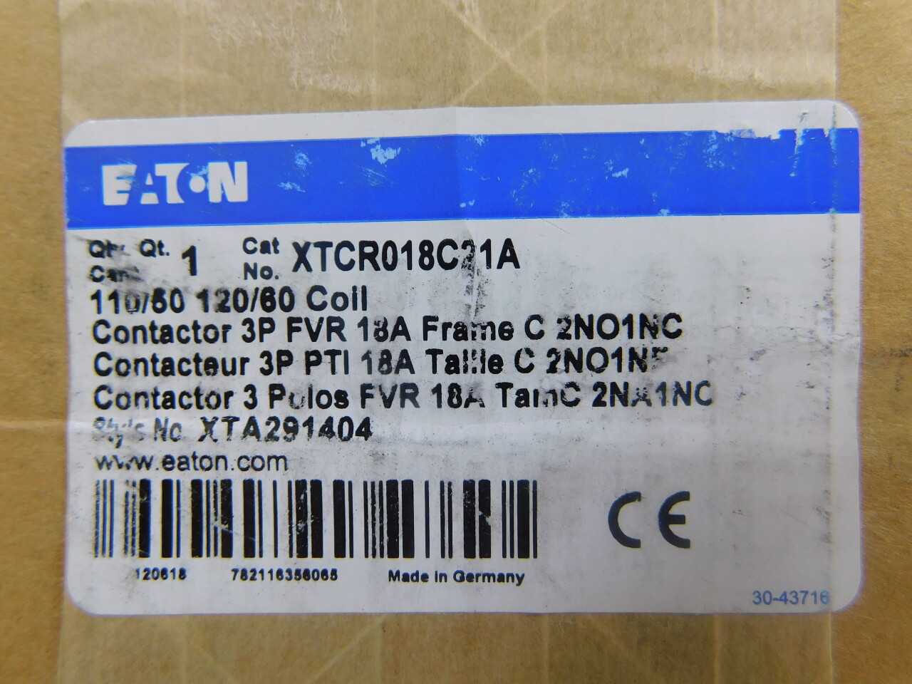 Quantity of 3x XTCR018C21A Reversing Contactors - CONTACTORS Quantity of 3x XTCR018C21A Reversing Contactors - CONTACTORS