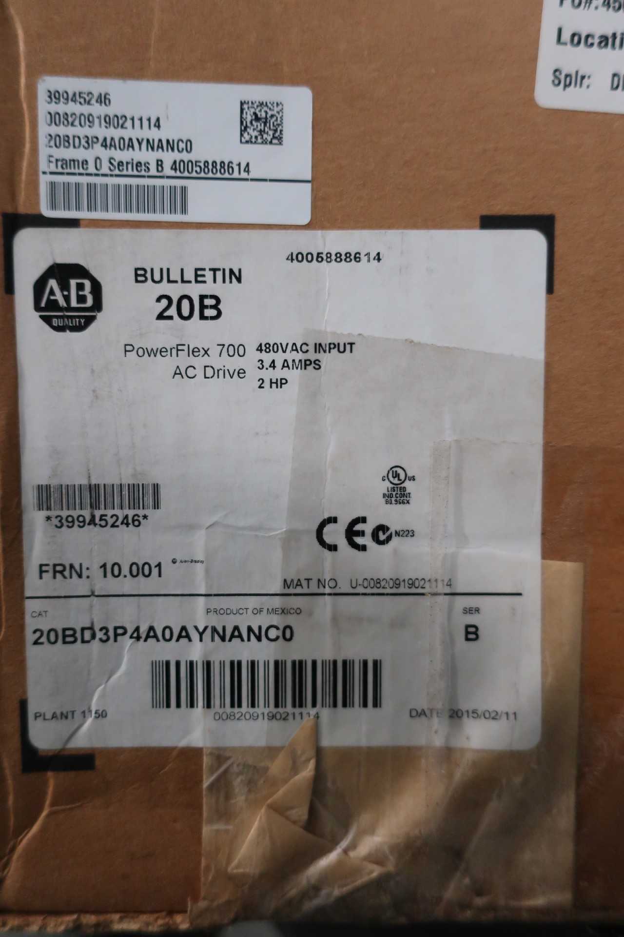 NEW ALLEN BRADLEY 20BD3P4A0AYNANC0 POWERFLEX 700 MOTOR DRIVE 2HP SER B - MOTOR DRIVES
