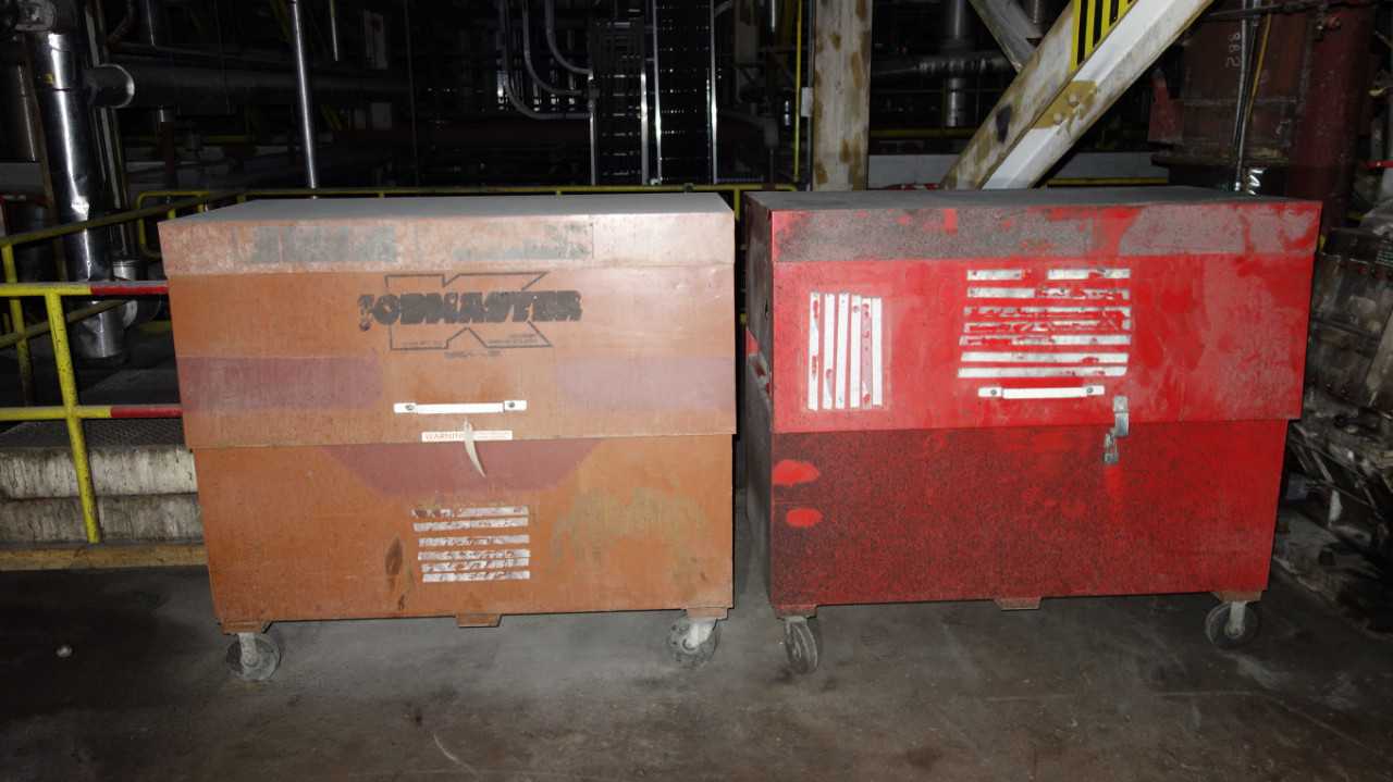 LOT OF 2 JOBMASTER JOB BOXES (EMPTY) - ELECTRIC POWER TOOLS