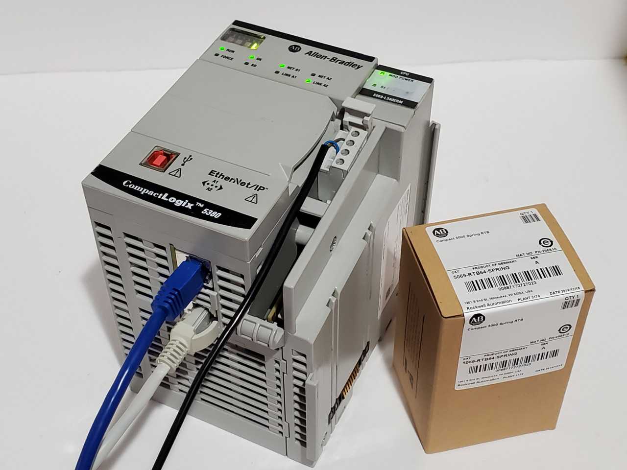Allen Bradley CompactLogix 5069-L340ERM Plus Brand new 5069-RTB64 Spring - AUTOMATION & CONTROLS Allen Bradley CompactLogix 5069-L340ERM Plus Brand new 5069-RTB64 Spring - AUTOMATION & CONTROLS