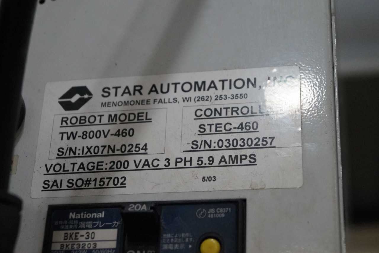 Star TW-800V-460 - INDUSTRIAL ROBOTS