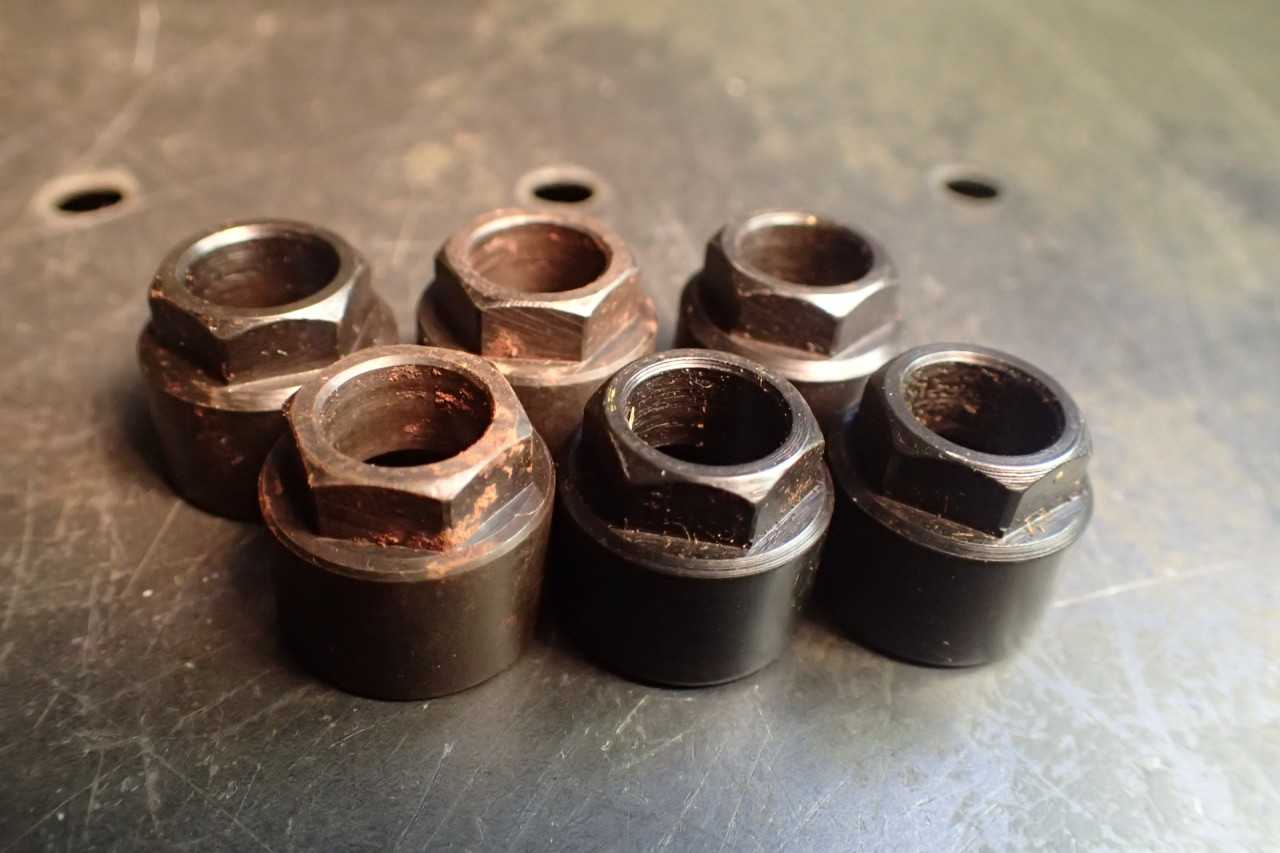 6 Piece Lot of Grotz EVB-82E Collet Nuts EVB82253, Used in Good Condition - ELECTRIC POWER TOOLS