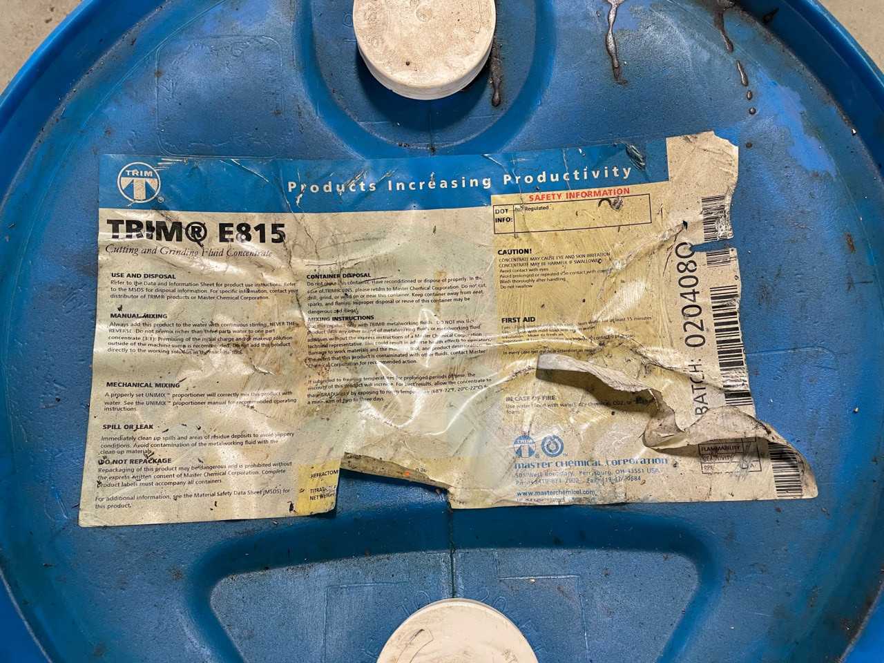 Trim E815 55 Gallon Drum Coolant - MISCELLANEOUS