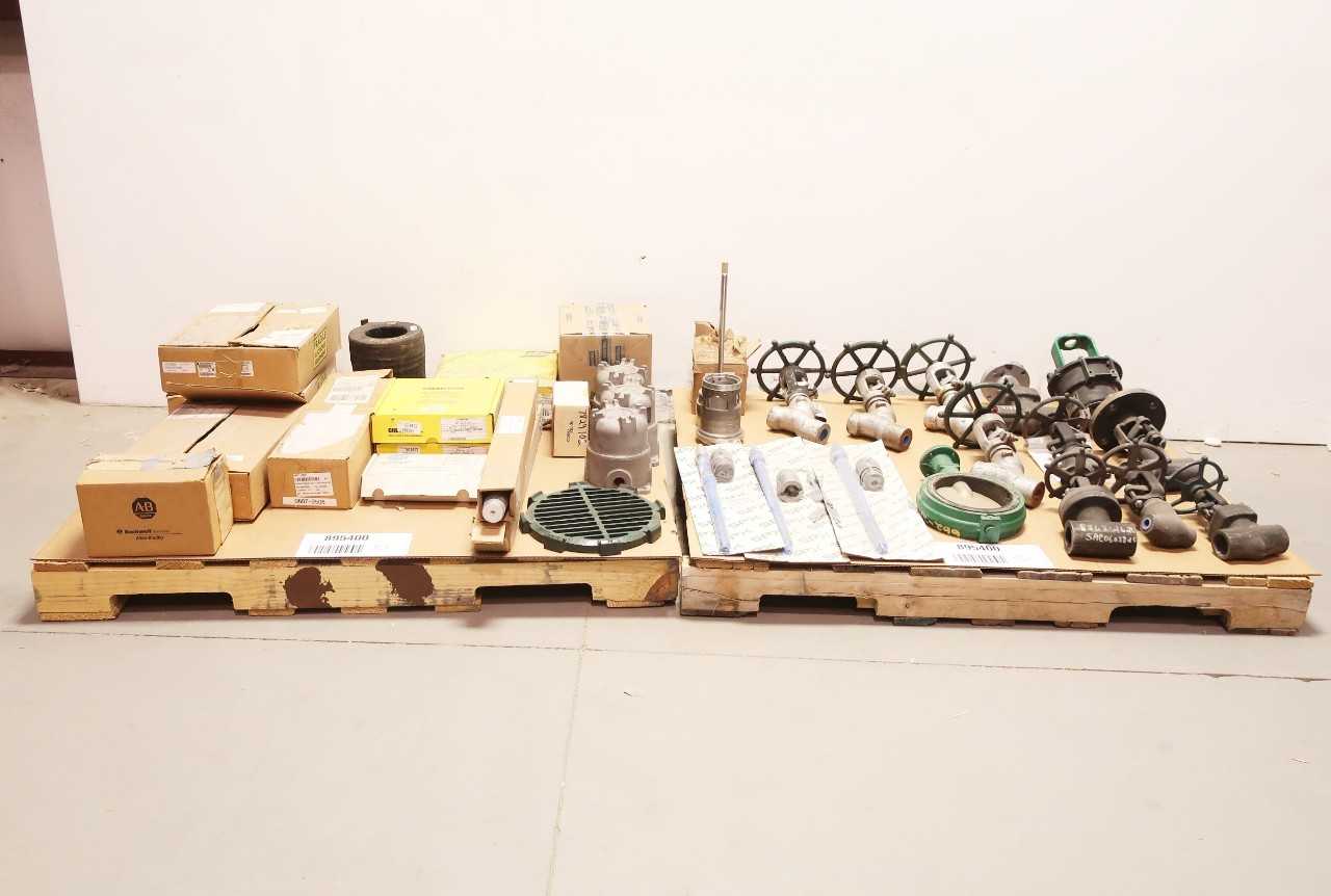 2 PALLETS OF ELECTRICAL, PUMP PARTS, VALVES - ELECTRICAL COMPONENTS