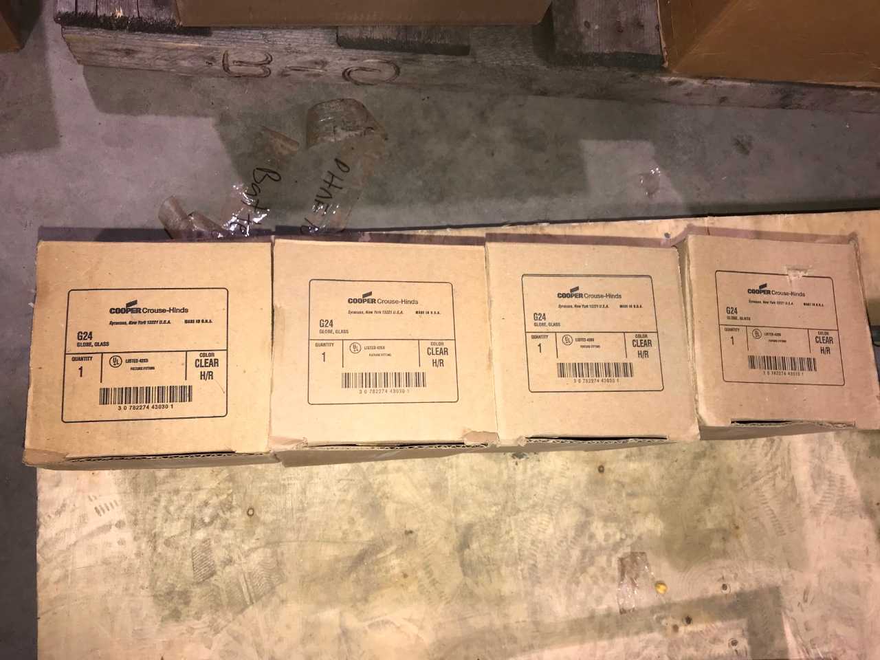 COOPER G24 GLASS GLOBE (QTY 4) - GLOBE VALVE