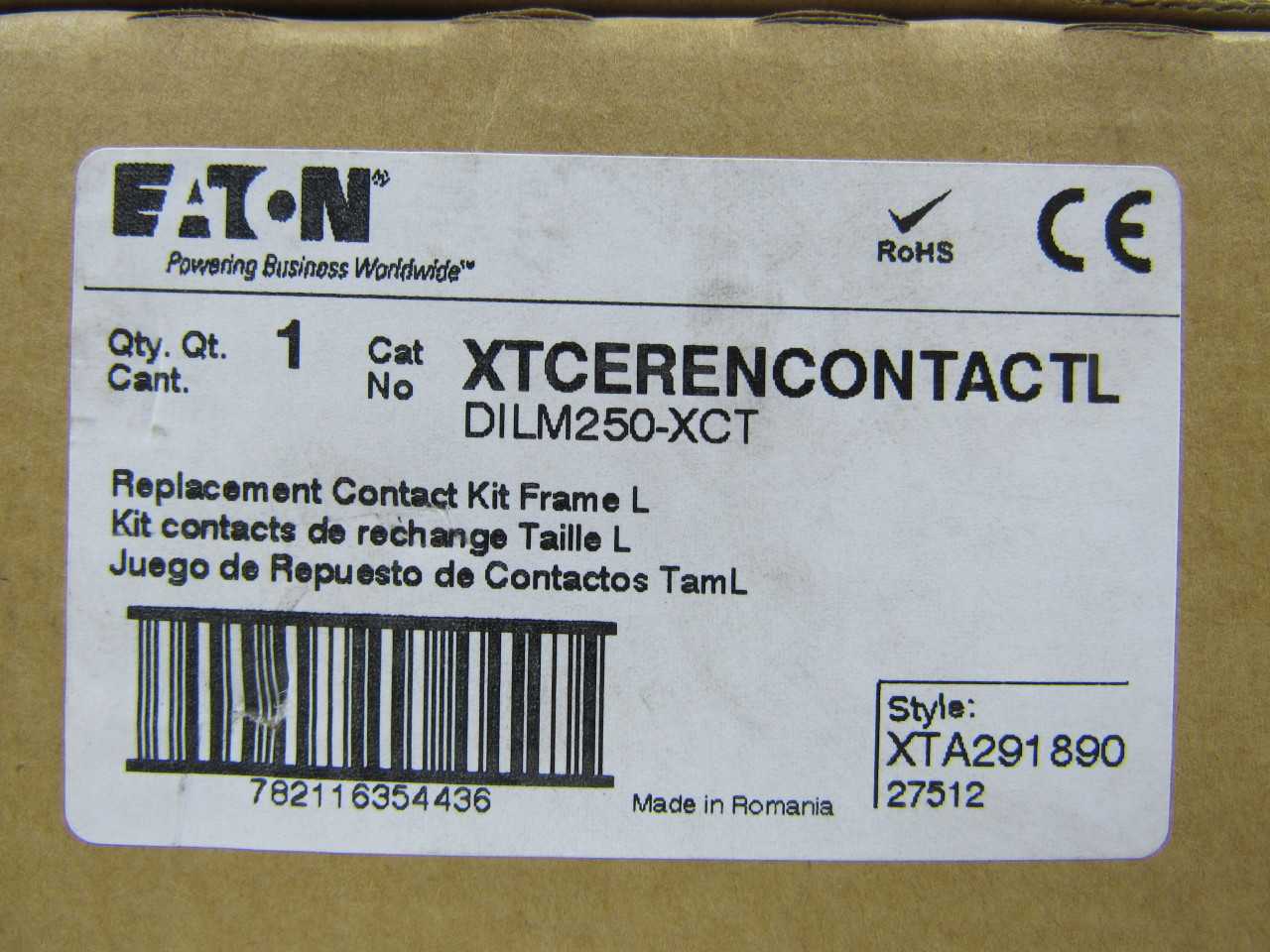 Quantity of 6x XTCERENCONTACTL Contacts - VALVES