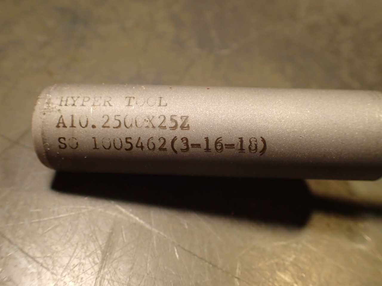 Hyper Tool 1/4" .2500" x 25" OAL Coolant Fed Deep Hole Gun Drill: Carbide Tipped - MACHINING ACCESSORIES & TOOLING