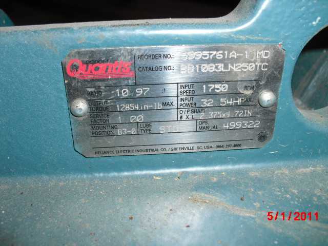 New 10 HP 1780 RPM 254TC Frame Reliance Gear Motor Model AJ334153 - MISCELLANEOUS