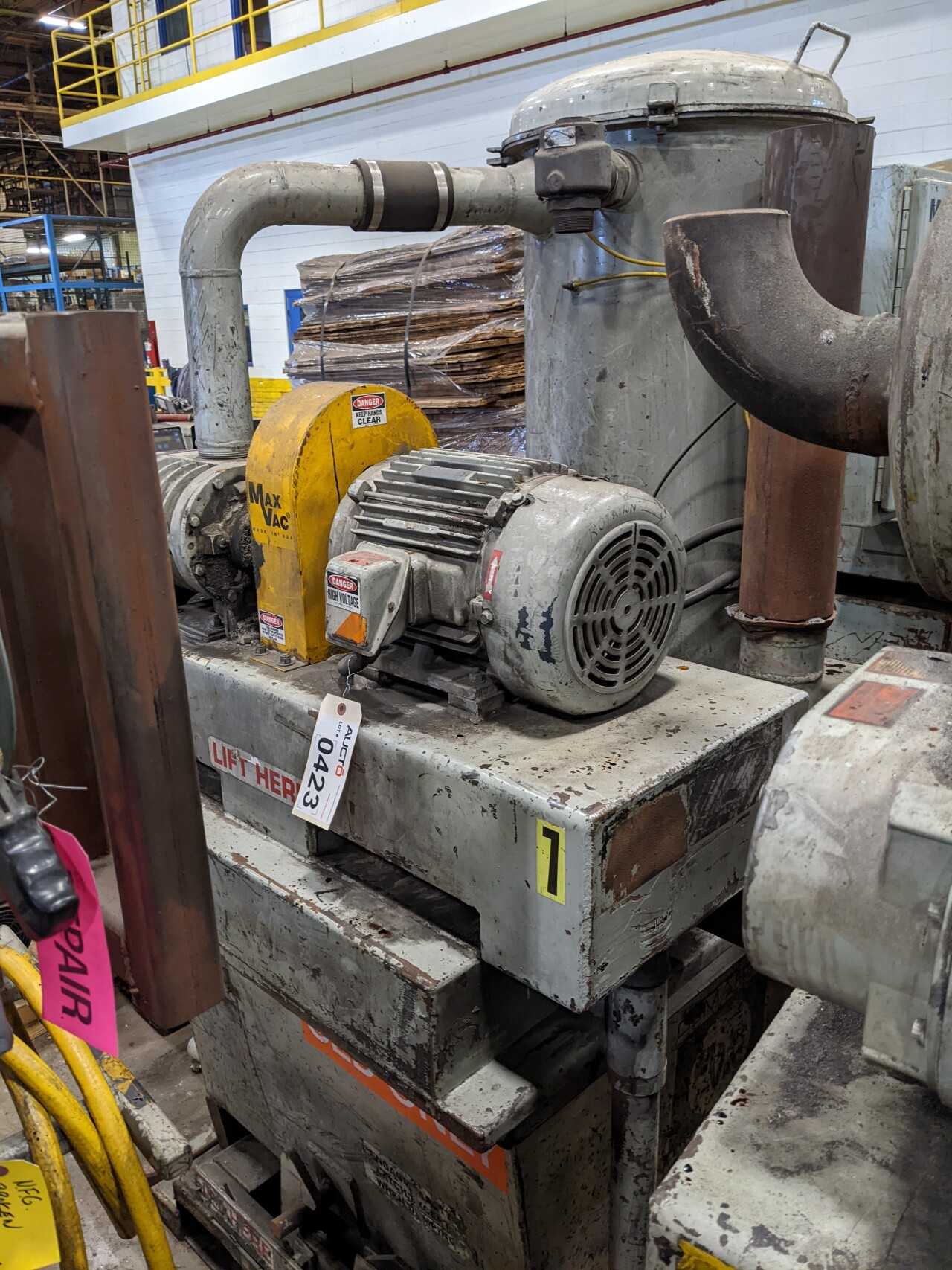 DEMARCO MAX VAC SOMORBILT PORTABLE INDUSTRIAL VACUUM BLOWER SYSTEM - VACUUM PUMP