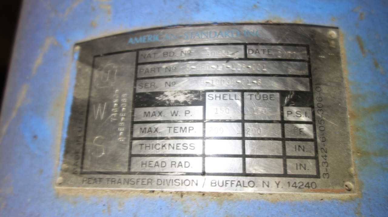 LOT OF 2 AMERICAN 5-080-17-126-001 HEAT EXCHANGERS