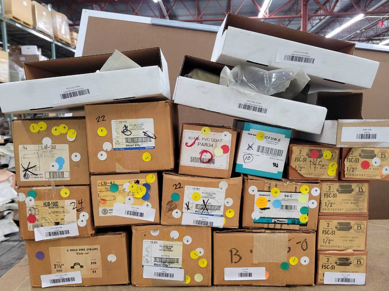 [Bridgeport, Steel City, Panduit] Conduit Bodies, Straps, Hubs, Snap Clips - ELECTRICAL COMPONENTS