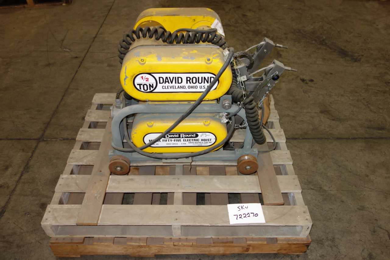 DAVID ROUND ELECTRIC HOIST 34FPM 1-1/2HP 55 - LIFTING EQUIPMENT