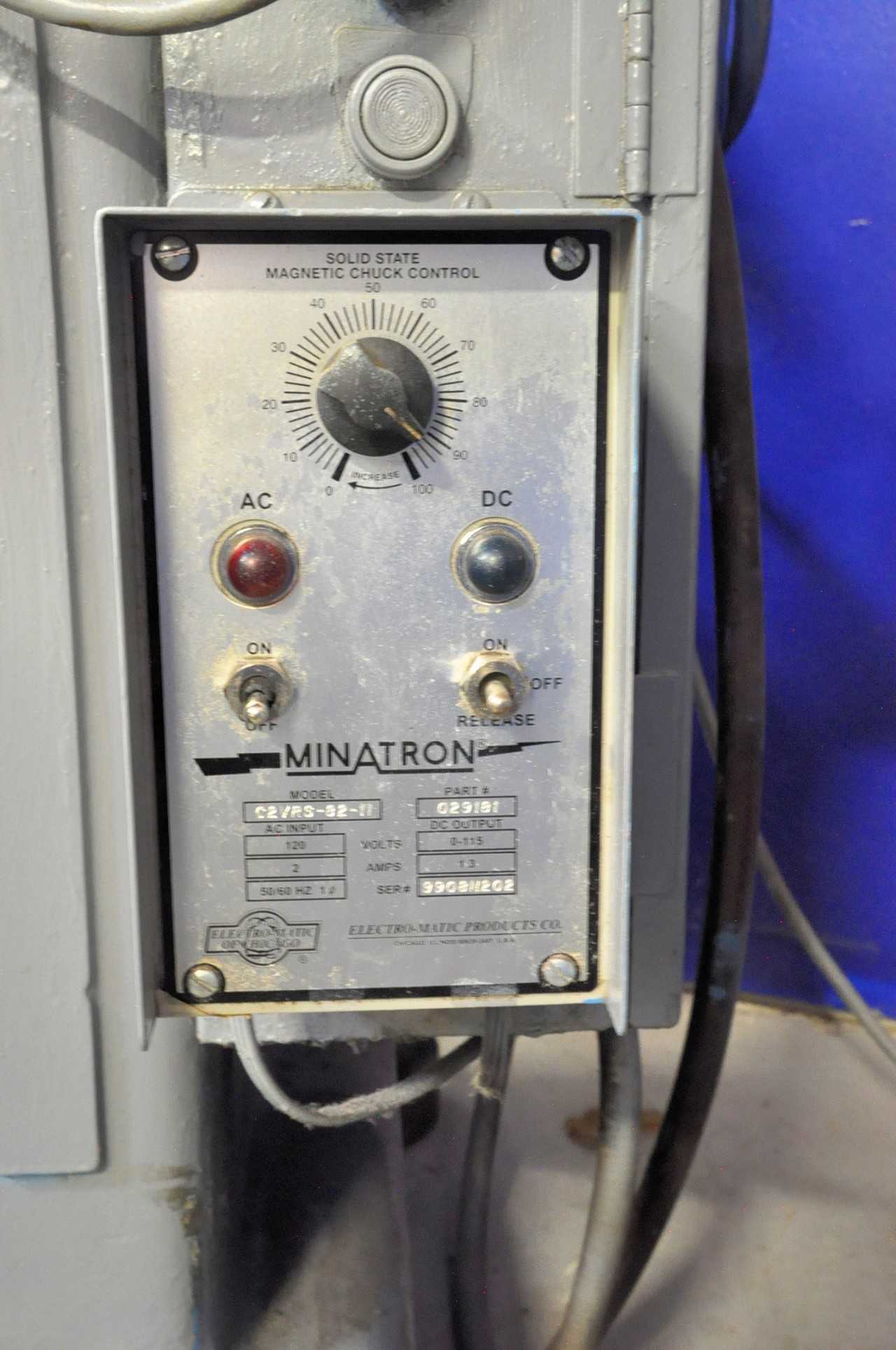 Taft-Peirce 7" Rotary Surface Grinder, S/n N/a, 7" Diameter Magnetic Chuck, Minatron CV2RS-82-11 Magnetic Chuck Controller - GRINDING MACHINES
