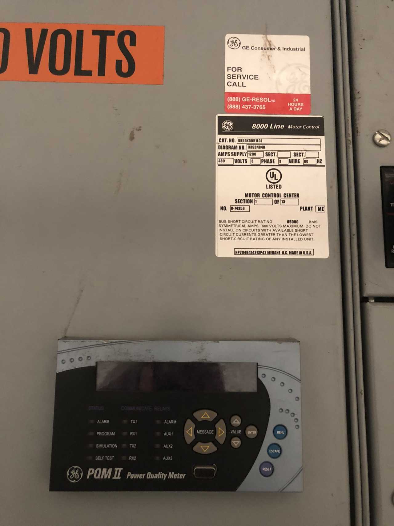 GE, 8000 Line, Motor Control - MOTOR CONTROL CENTERS
