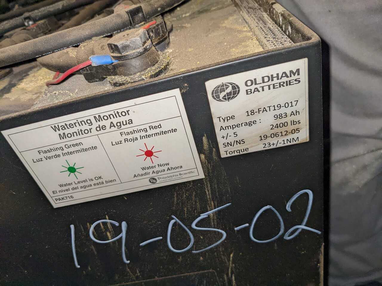 OLDHAM 18-FAT19-017 36V FORKLIFT BATTERY - FORKLIFTS