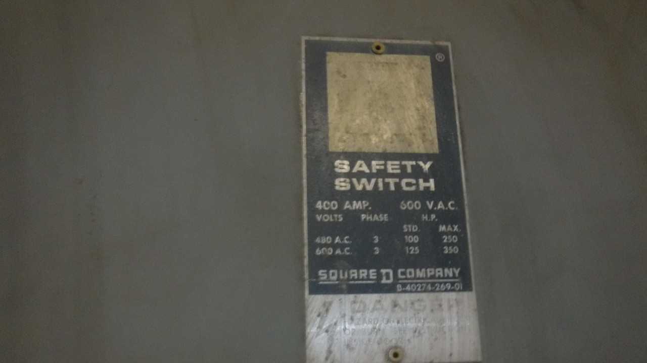 400 Amp Square-D Safety Switch - DISCONNECT SWITCHES
