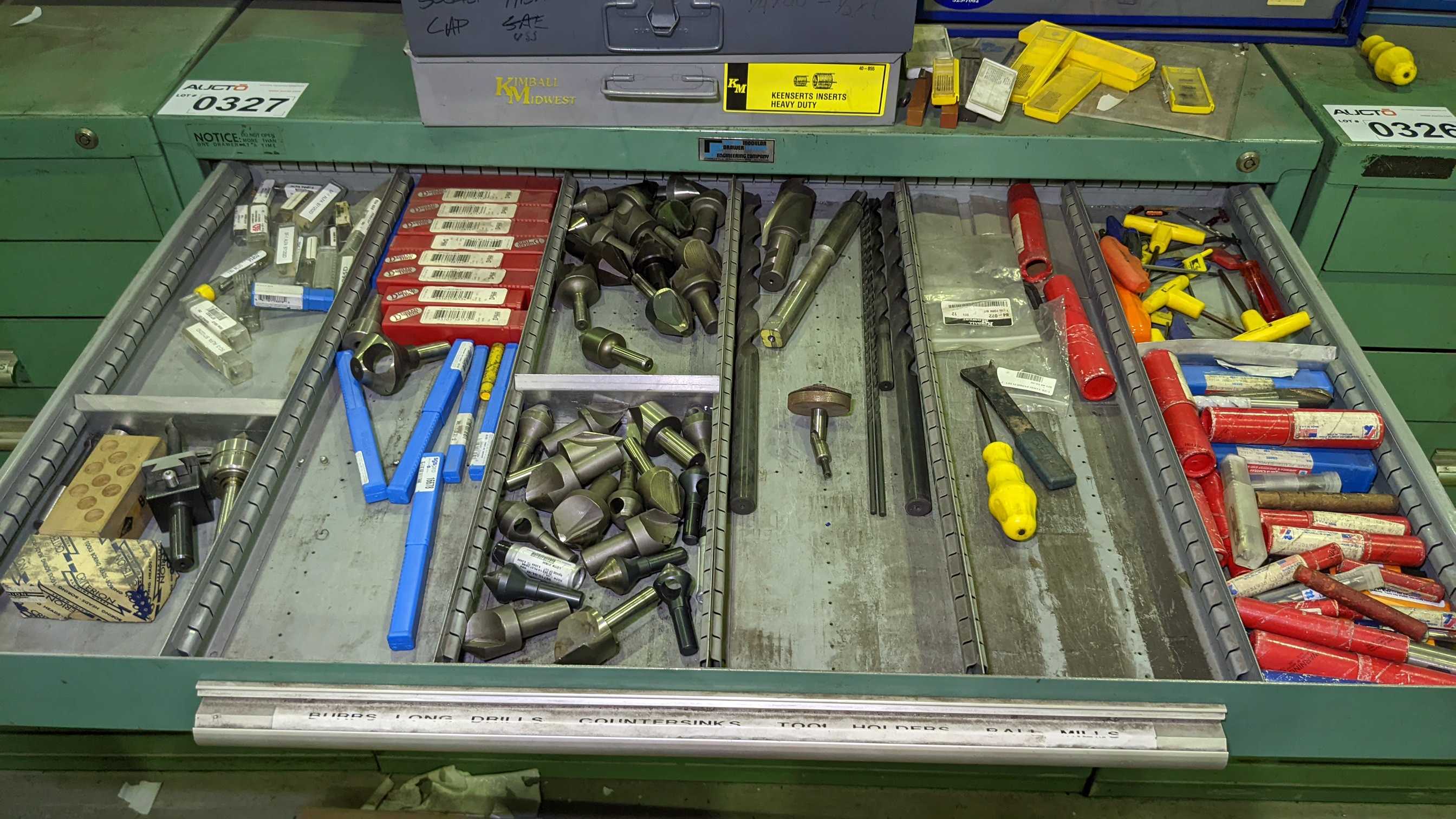 RACK ENGINEERING COMPANY 12 DRAWER TOOL CHEST WITH CONTENTS - WORKHOLDING