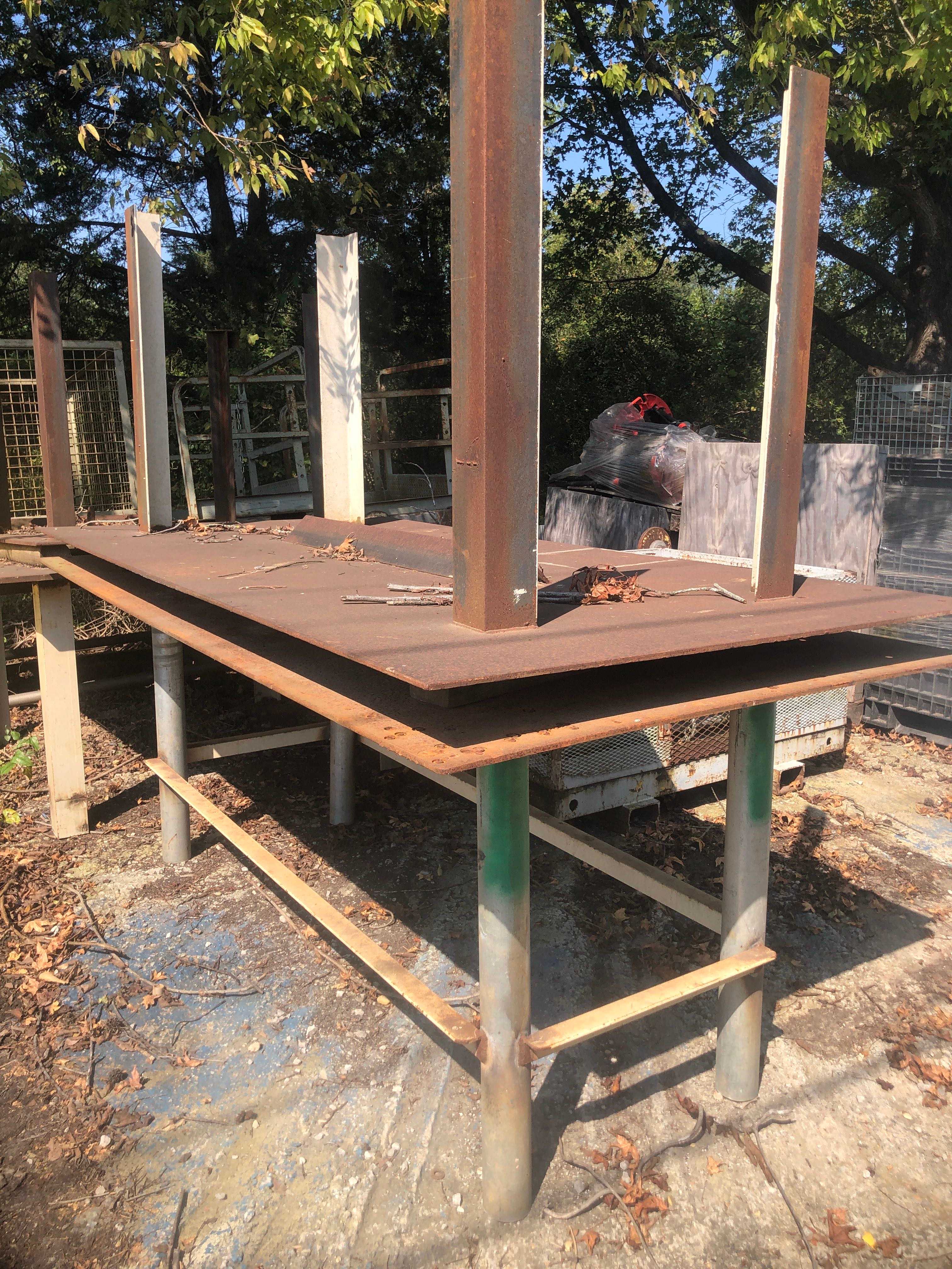 BULK LOT OF FAB TABLES QTY 10 - MATERIAL HANDLING BULK LOT OF FAB TABLES QTY 10 - MATERIAL HANDLING