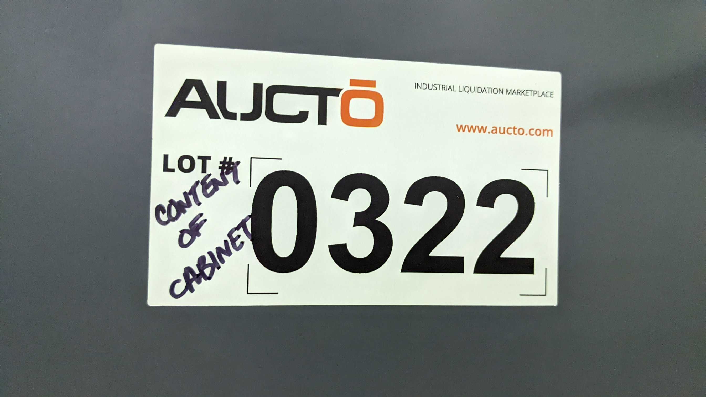 CONTENTS WITH CABINET - MACHINING ACCESSORIES & TOOLING