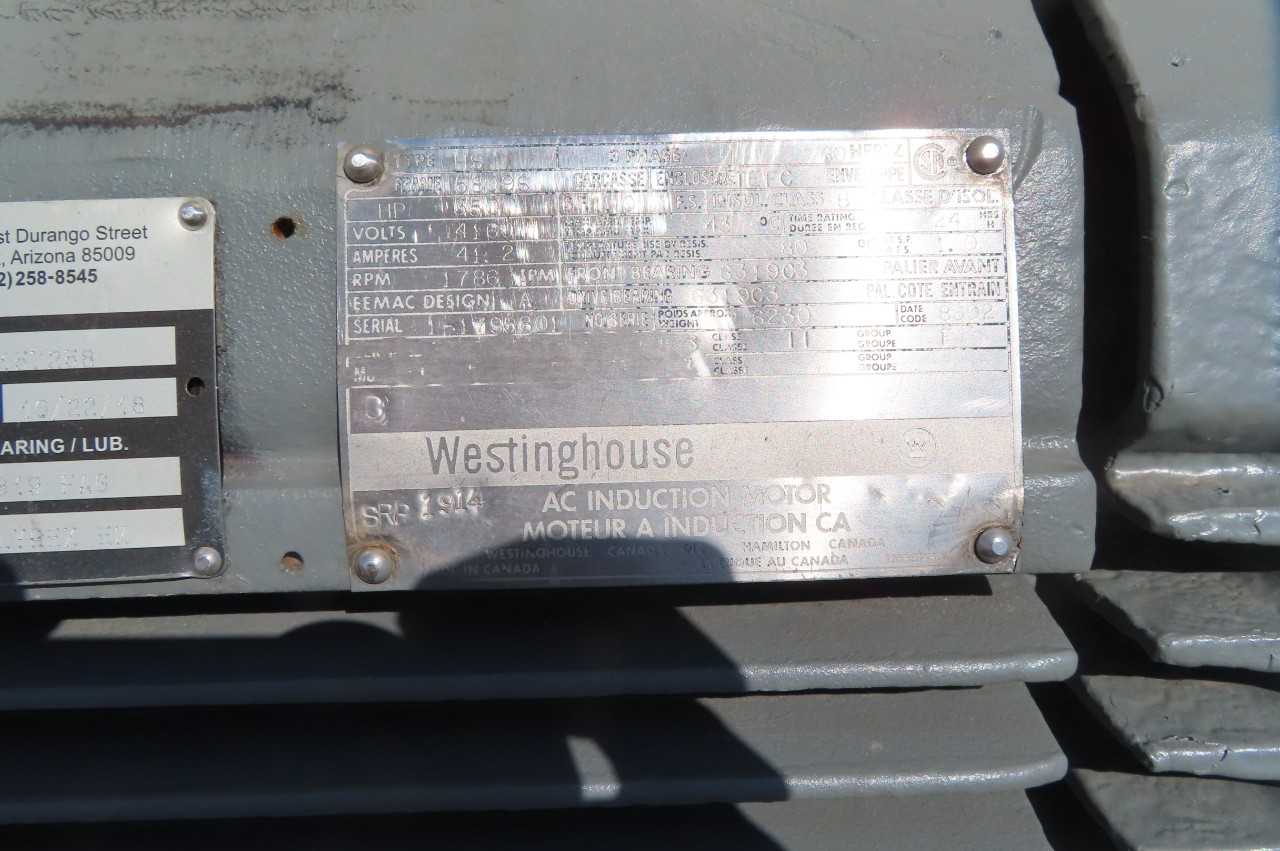 WESTINGHOUSE TYPE HS 350HP 4160V 1780RPM 5809S 3PH AC MOTOR - ELECTRIC MOTORS