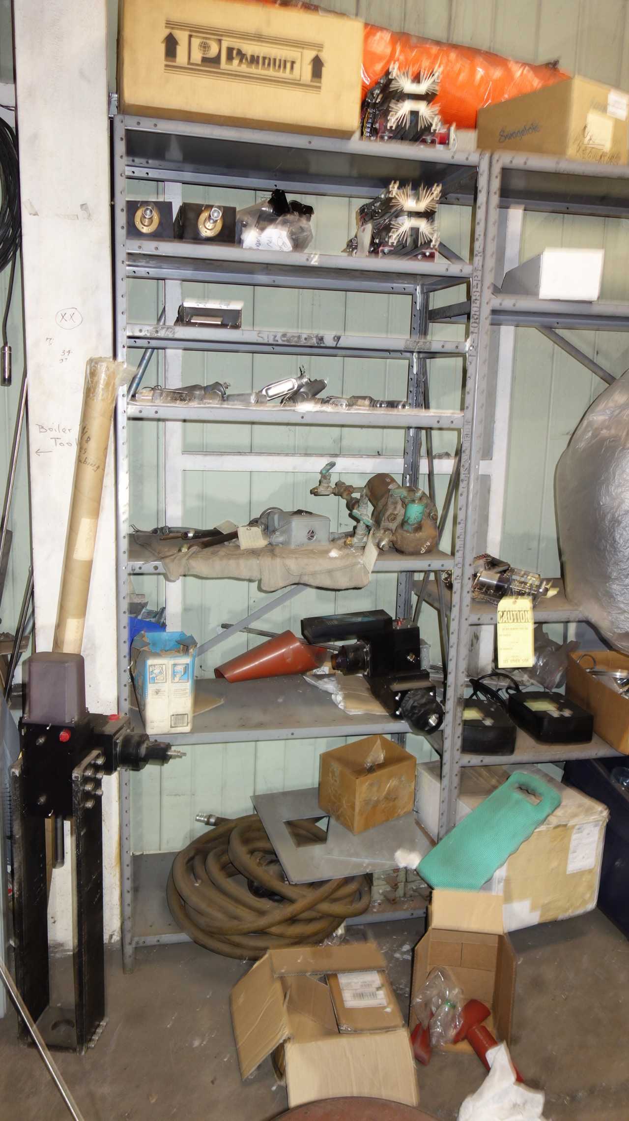 CONTENTS OF CAGE ROOM, MRO, HOSES, LOCKERS, LADDER - MATERIAL HANDLING