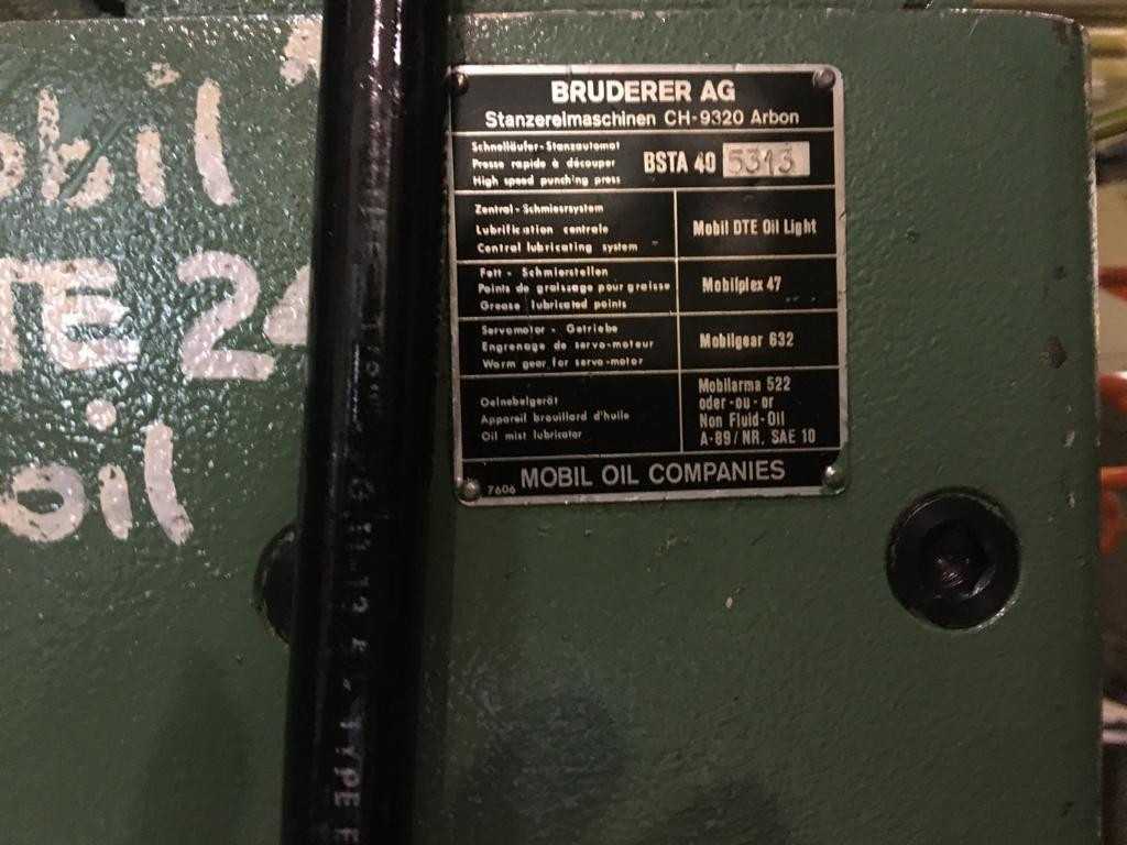 Bruderer 41T High Speed Press with Feeder. - PRESSES