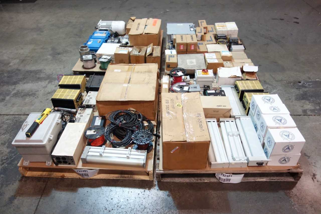 4 PALLETS OF ASSORTED ELECTRICAL - ELECTRICAL COMPONENTS