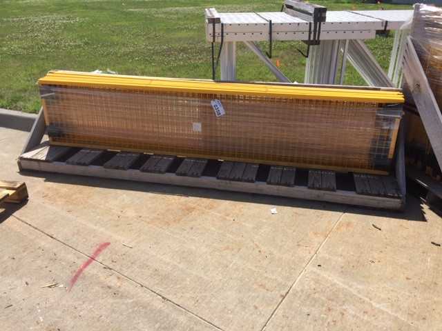 6x Used and 12x New 2' x 10' rack safety guards - PALLET RACKING