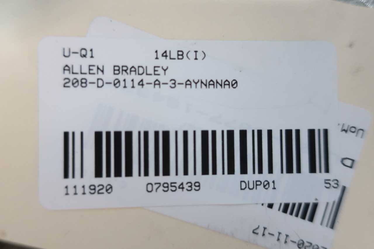 ALLEN BRADLEY 20BD014A3AYNANA0 AC VFD DRIVE 432528VAC 0400HZ 0460VAC 10HP - MOTOR DRIVES