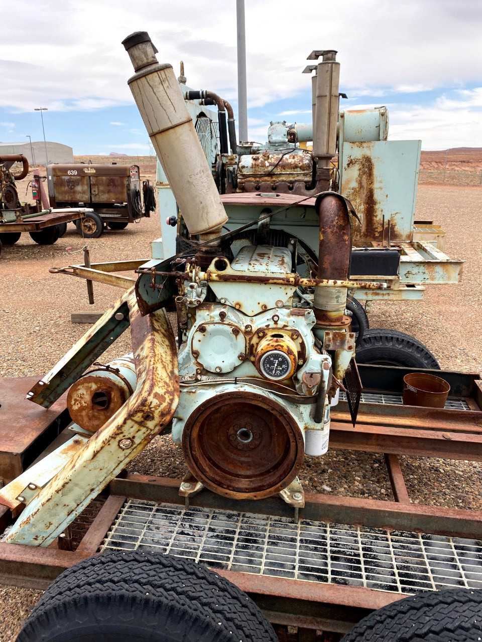 Detroit Diesel 4-Cylinder Diesel Engine and Trailer - ELECTRIC MOTORS