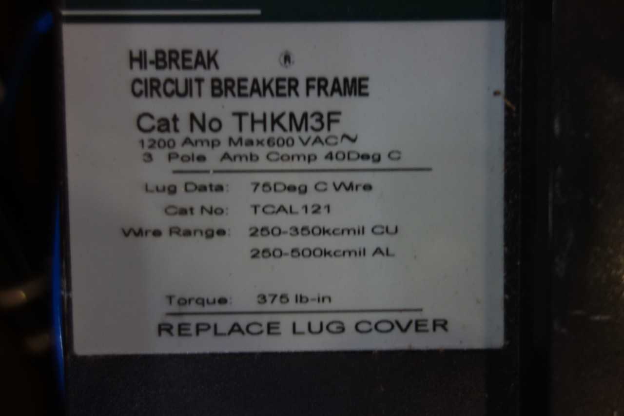 LOT OF 5 GE 1200AMP CIRCUIT BREAKERS - CIRCUIT BREAKERS