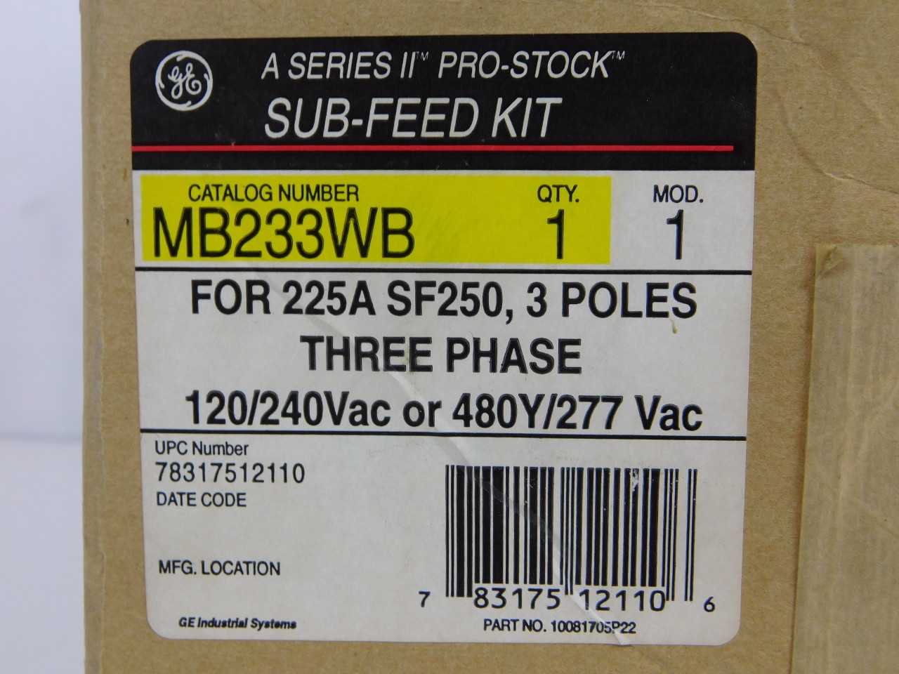 Quantity of 1x MB233WB Main Breaker - CIRCUIT BREAKERS Quantity of 1x MB233WB Main Breaker - CIRCUIT BREAKERS