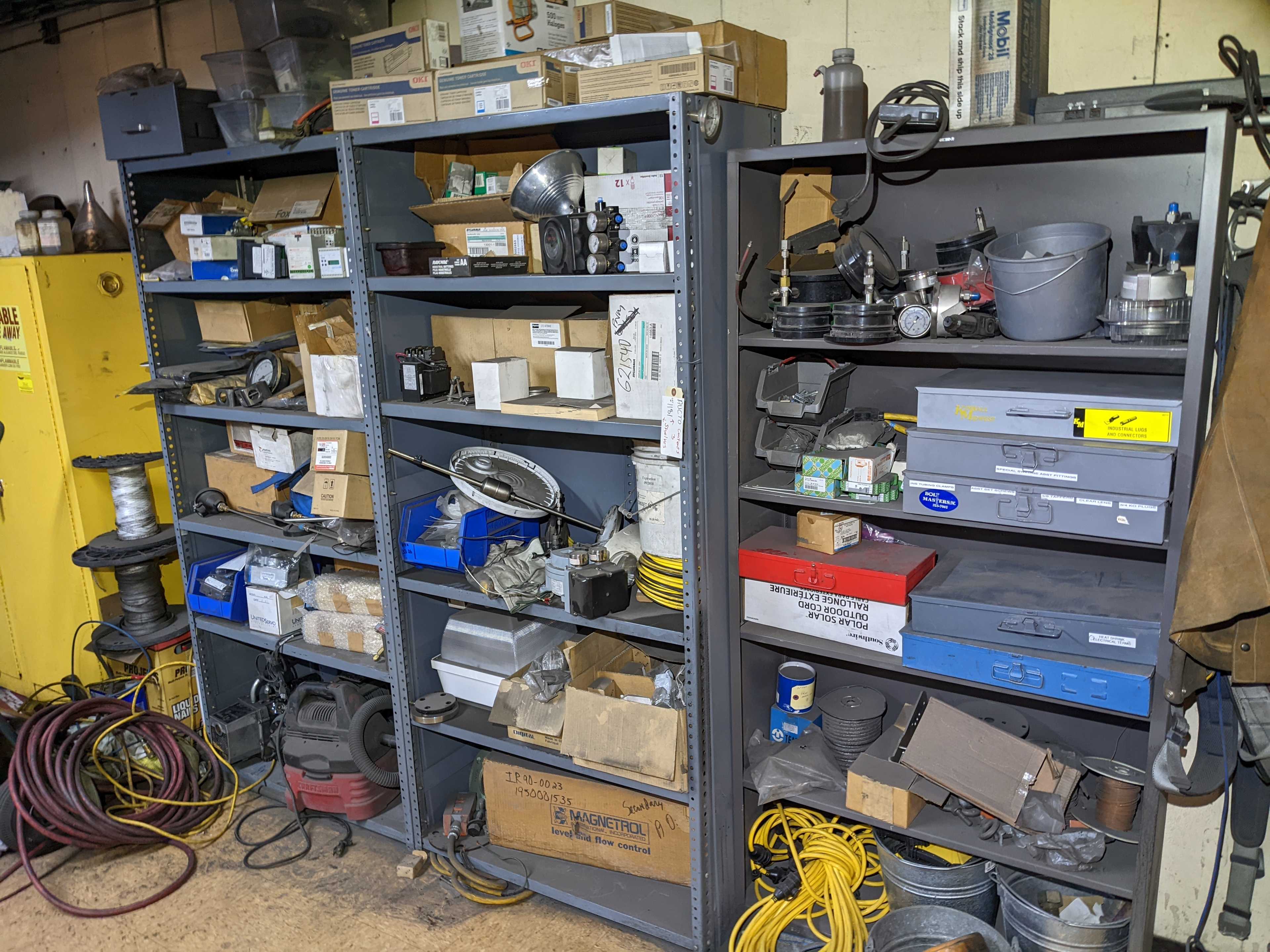 CONTENTS OF SHELVING - INDUSTRIAL PARTS