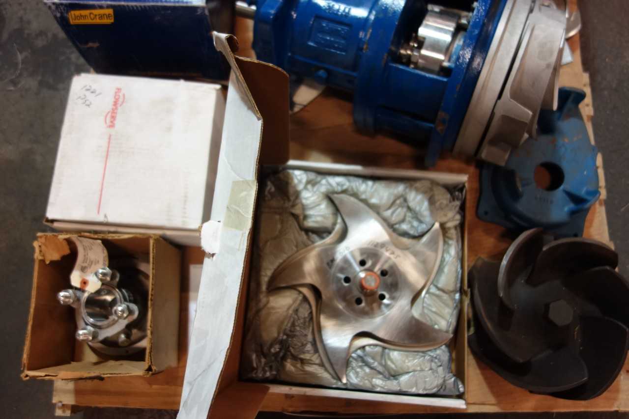 1 PALLET OF ASORTED PUMP REPLACEMENT PARTS & ACCESSORIES, CENTRIFUGAL PUMP- GOULDS, JOHN CRANE - CENTRIFUGAL PUMP