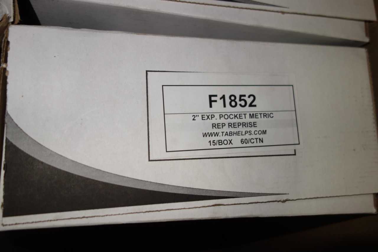 PALLET OF 2" POCKET METRIC FOLDERS - LAB & SCIENTIFIC