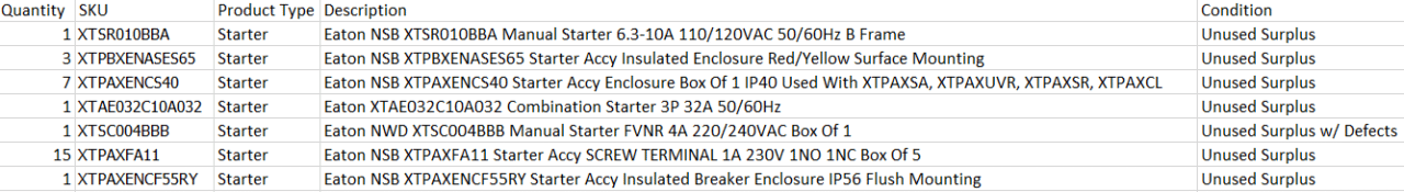 Quantity of 29x Assorted Starters - MOTOR STARTERS Quantity of 29x Assorted Starters - MOTOR STARTERS