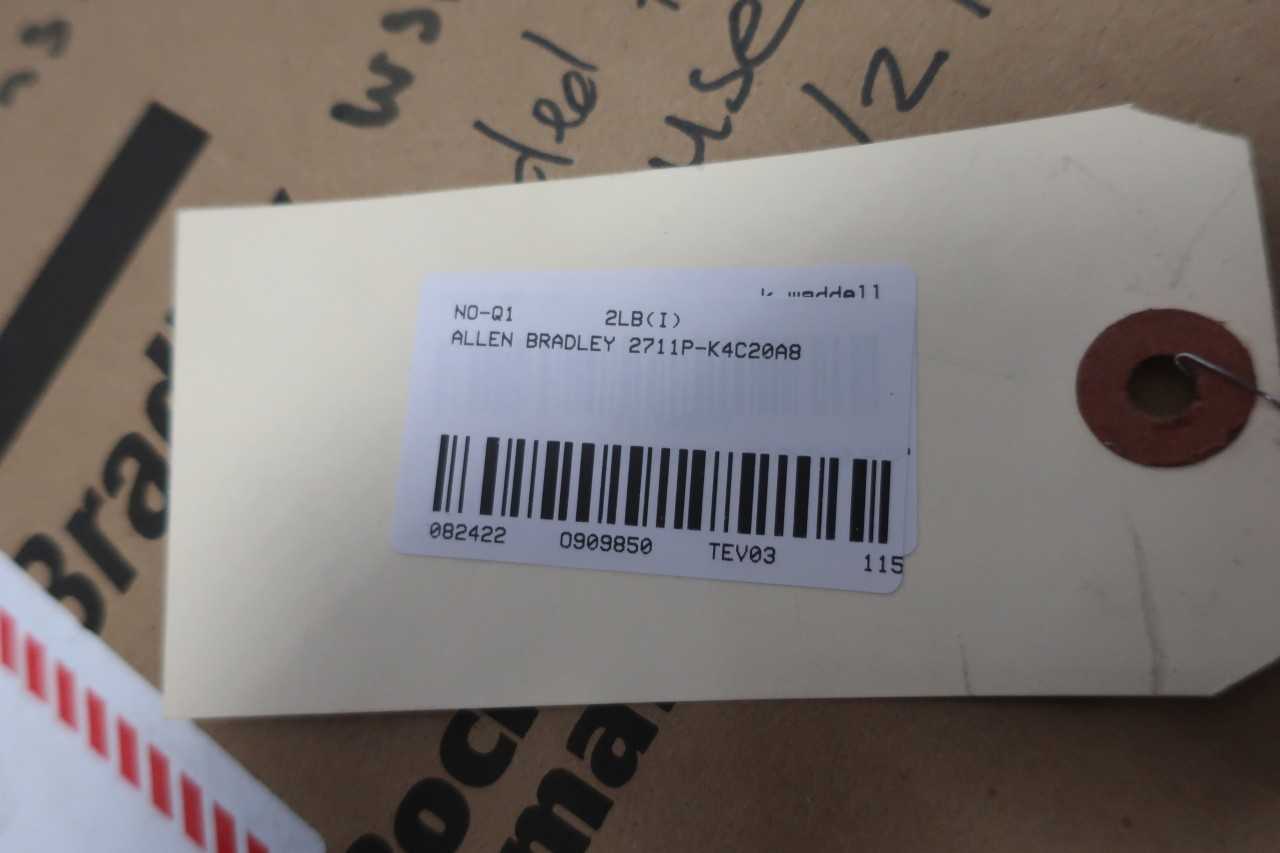 ALLEN BRADLEY2711P-K4C20A8OPERATOR INTERFACE - AUTOMATION & CONTROLS
