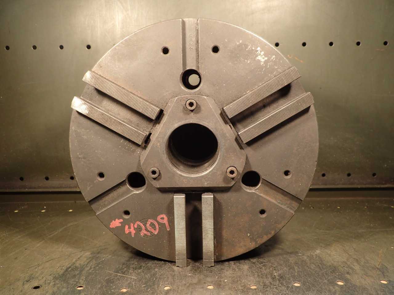 Autoblok 12013122 12" CNC Power Lathe Chuck: 2-1/2" Thru Hole, Plain Back - HOLEMAKING TOOLS