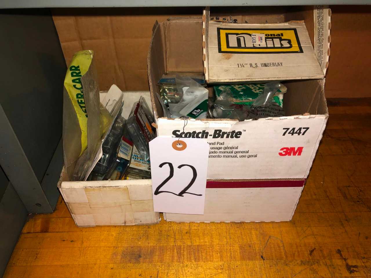 Misc. Nails, Screws Etc. in 2 Boxes - ELECTRIC POWER TOOLS