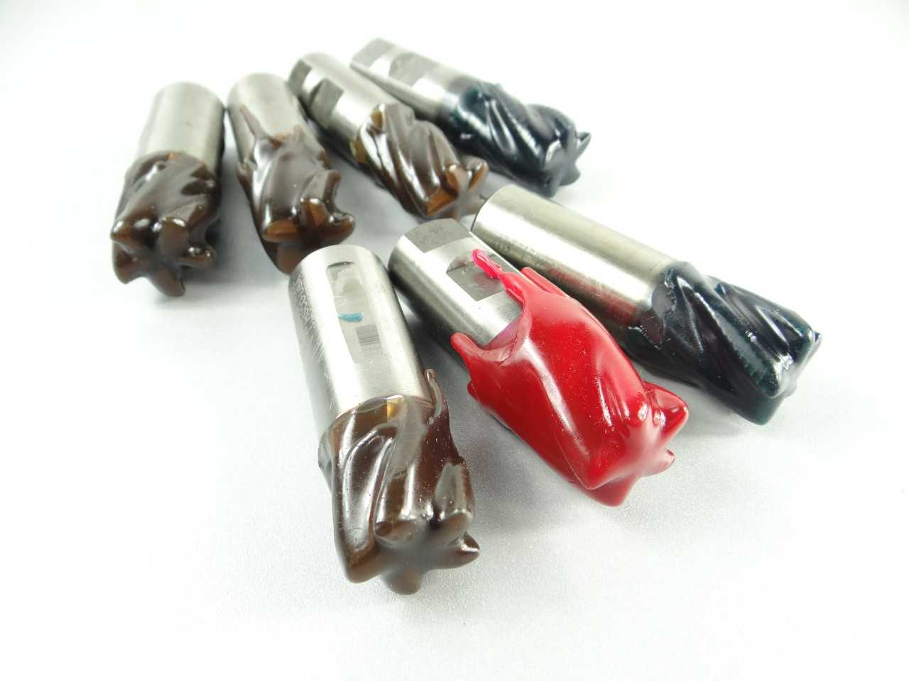 Lot of 7 Freshly Sharpened HSCO 5 Flute Roughing End Mills - MACHINING ACCESSORIES & TOOLING