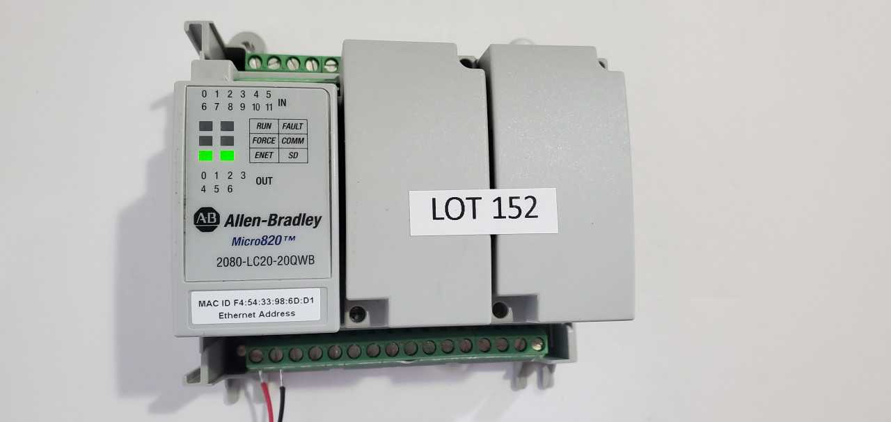 Allen Bradley Micro 820 2080-LC20-20QWB PLC - AUTOMATION & CONTROLS