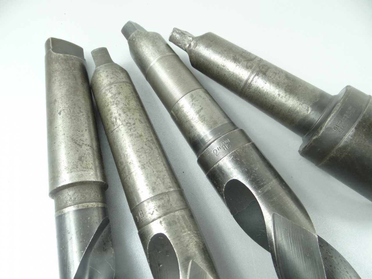 Lot of 4 HSS 5MT Taper Shank Drills - MACHINING EQUIPMENT PARTS