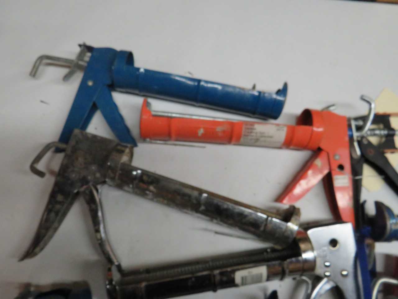 LOT OF 9 ASSORTED EPOXY CAULKING GUNS - ELECTRIC POWER TOOLS
